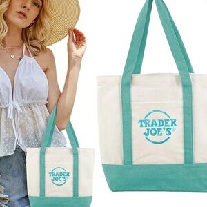 Trader Joe’s Mini Tote Bags - Green Set of 4